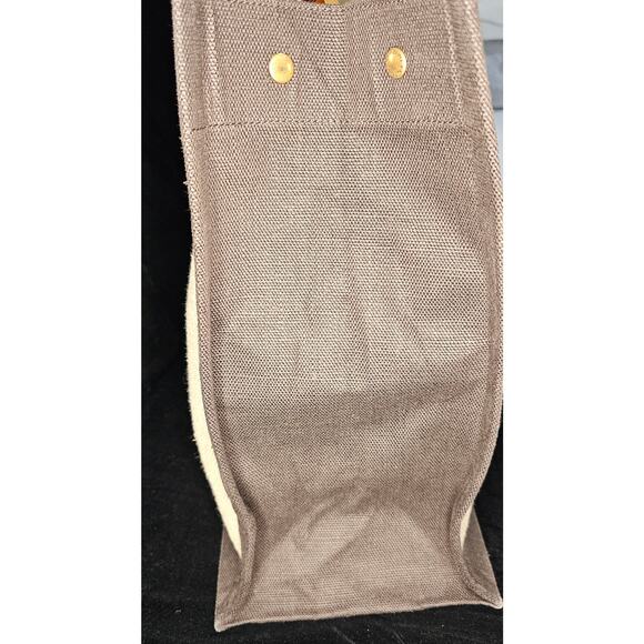 Saint Laurent Rive Gauche tote bag in natural linen - Picture 14 of 15